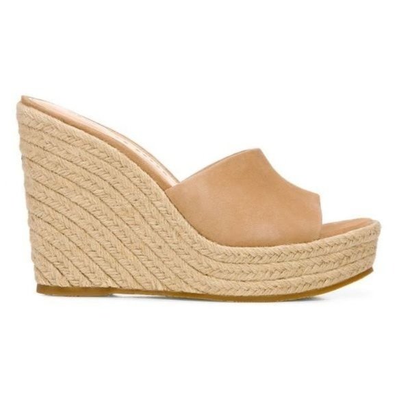 Veronica Beard Shoes - Veronica Beard Dali Slip On Espadrille Platform Wedge Sandals in Sand Size 7